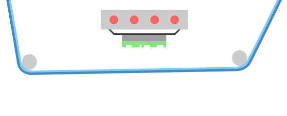 ホットスタンプの解説GIFアニメーション 円筒外周へのローリングスタンプ